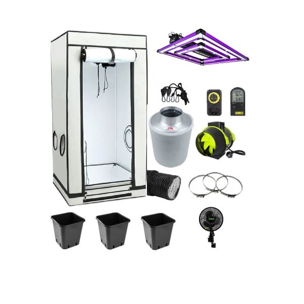 Growbox Komplettset für 3 Pflanzen ⇒ Exklusiv bei GrowXpert