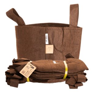 RootPouch Braun | 45l Stofftopf | Mit Griff | Bundle 10 Stk.
