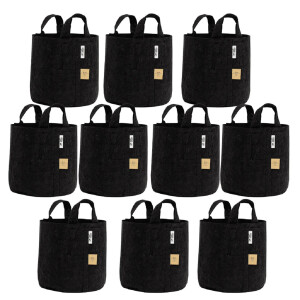 Root Pouch Schwarz | 45l Stofftopf | Mit Griff | Bundle...