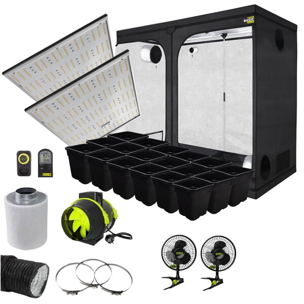 Growbox Set LED | L | 240 x 120 x200cm | Low Budget