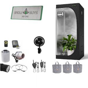 Growbox Komplettset LED 240W | 3 Pflanzen | 90cm x 90cm x...
