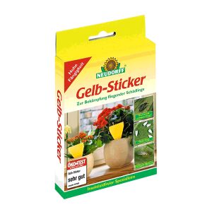 Gelbtafeln zum Stecken, 10 Stück