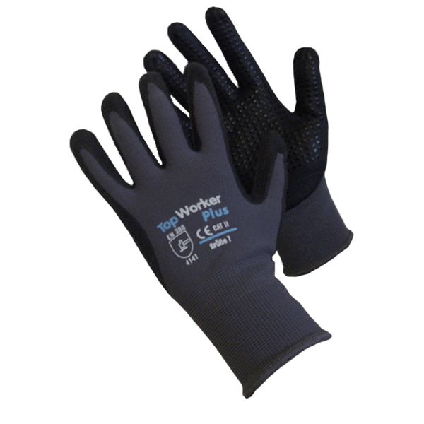 Handschuhe "Top Worker" M, schwarz, präzise Handgriffe