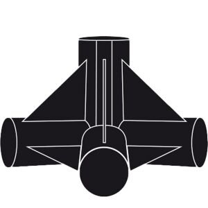 Homebox 4-Weg Verbinder, Ø 16mm  - 4 Stück
